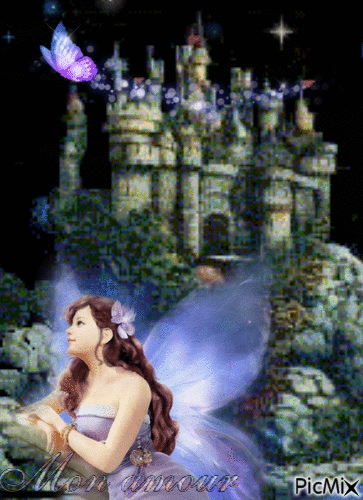 Le château des fées ❤❤ - GIF animasi gratis