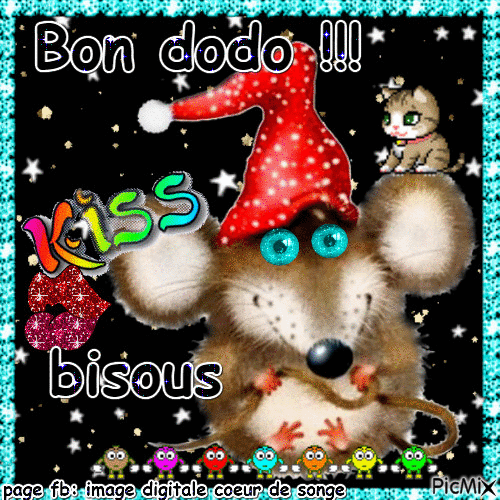 bon dodo kiss bisous - Бесплатный анимированный гифка
