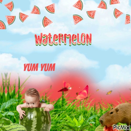 WaterMelon Yum Yum - 免费PNG
