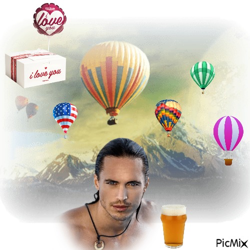 I Luv Hot Air Ballooning - бесплатно png
