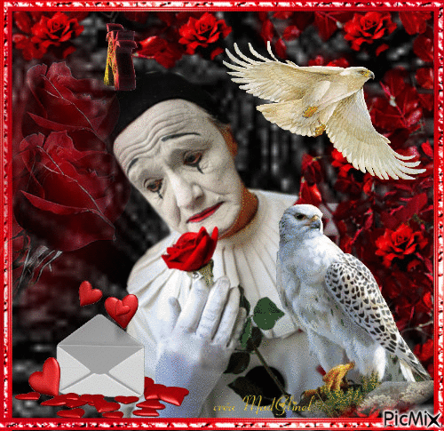 un Pierrot triste - Ilmainen animoitu GIF