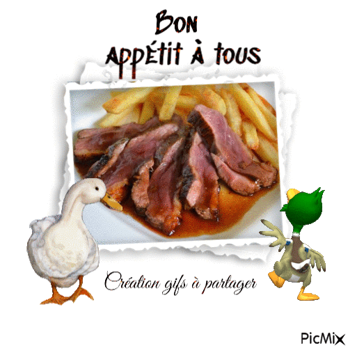 Bon appétit à tous - Zdarma animovaný GIF
