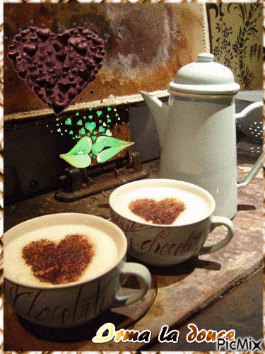 Café brun - GIF animado gratis