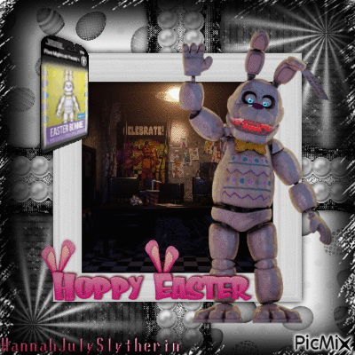 {♣♠♣}Hoppy Easter with Easter Bonnie{♣♠♣} - Free animated GIF