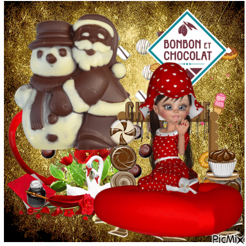 Petite Fille chocolats - Ingyenes animált GIF