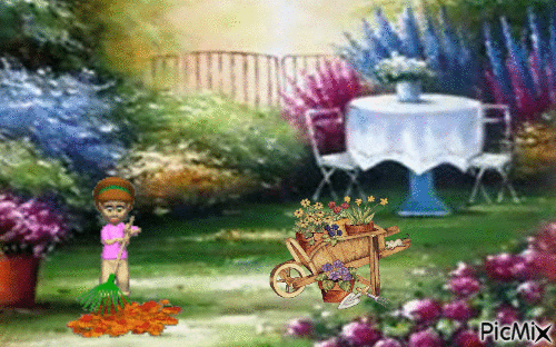 jardin - GIF animado gratis
