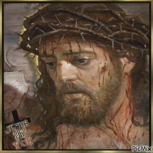 Concours :  Jésus avec sa couronne d'épines - Animovaný GIF zadarmo