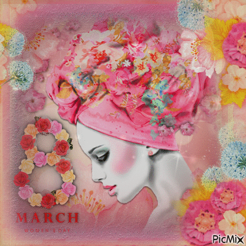 8 March-Happy Women's Day, my sweet friends! - GIF animé gratuit