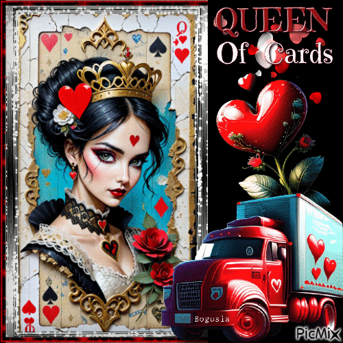 Queen Of Cards - Animovaný GIF zadarmo