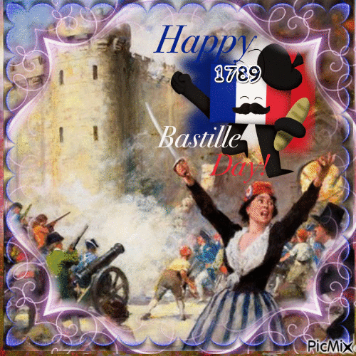 14 juillet 1789 la prise de la bastille - Бесплатный анимированный гифка