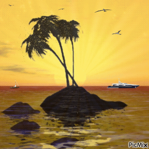 Magic Island - Ilmainen animoitu GIF