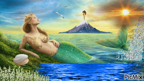 Beautiful Mermaid - Free animated GIF