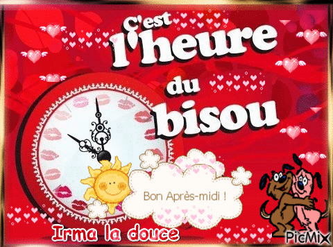 L'heure du bisou - Free animated GIF