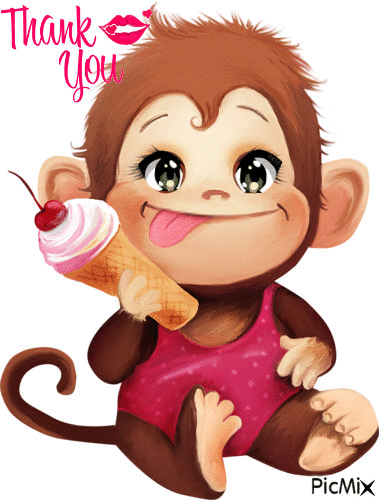 Cute monkey - Безплатен анимиран GIF