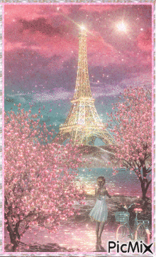 Spring in Paris - 免费动画 GIF