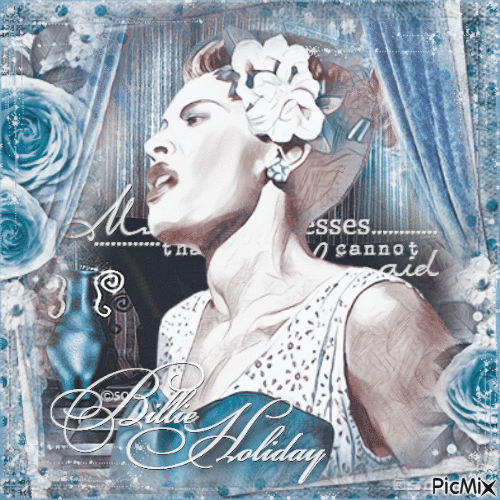 Billie Holiday - GIF animé gratuit