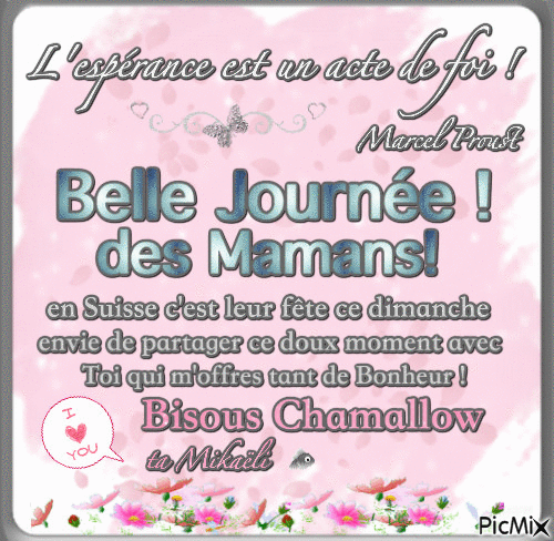 Fête des Mamans - Darmowy animowany GIF