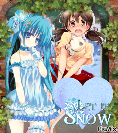Let It Snow Girls Love Chinkara hoi ! - Gratis animeret GIF