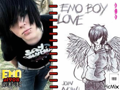 Emo boy love - Бесплатный анимированный гифка
