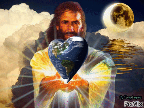 dios es amor para el mundo - GIF animado gratis
