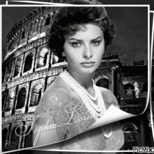 Vintage Sophia Loren - GIF animado grátis