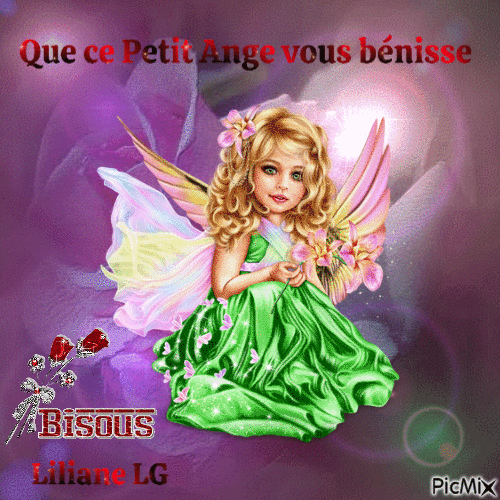 Petit Ange d'Amour et de Lumière ♥♥♥♥♥ - Безплатен анимиран GIF