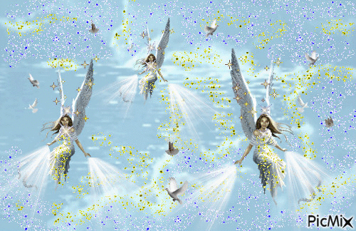 Heavenly Angels - Бесплатный анимированный гифка