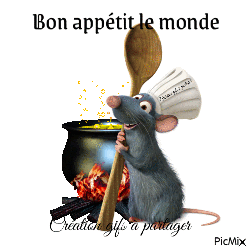 Bon appétit à tous - Zdarma animovaný GIF