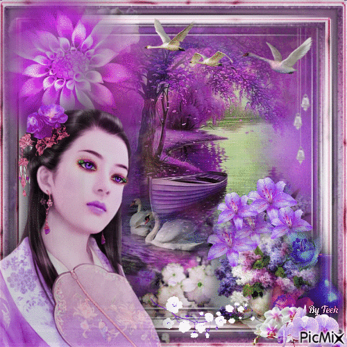 Lilac Fantasy Art - GIF เคลื่อนไหวฟรี