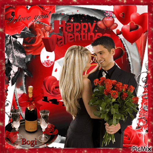 Lots of love on Valentine's day  for my friends... - Besplatni animirani GIF