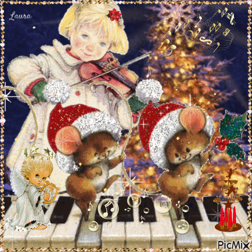 Musica natalizia Christmas music - Laura - Ilmainen animoitu GIF