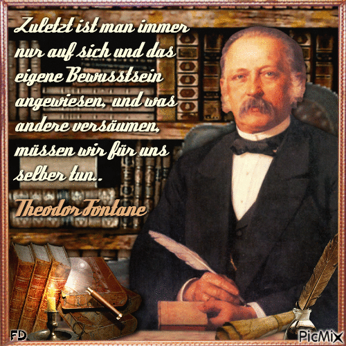 Theodor Fontane Schriftsteller - Free animated GIF