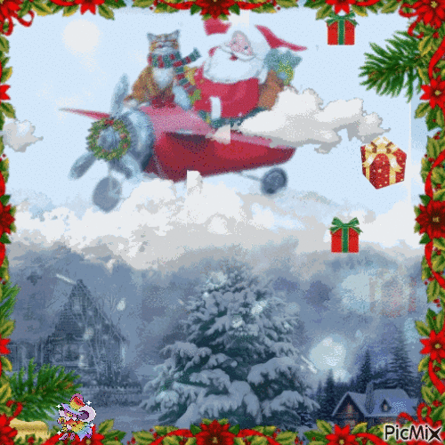 Santa Claus at work - Gratis geanimeerde GIF