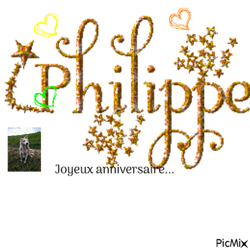 anniversaire philippe - Darmowy animowany GIF