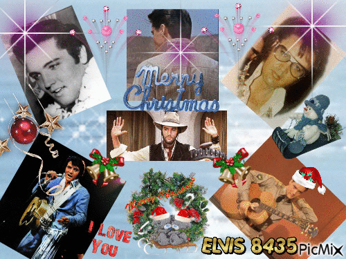 Merry Christmas mon Elvis Kiss ** - 無料のアニメーション GIF