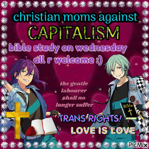 christian moms against capitalism - GIF animé gratuit