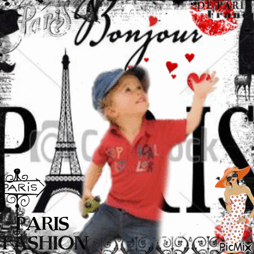 Bonjour Paris - Bezmaksas animēts GIF