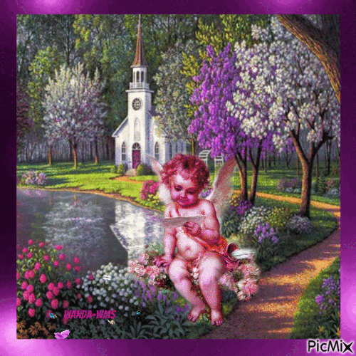 Angels-church-flowers - Free animated GIF