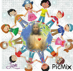 Jesus Loves The Little Children - Zdarma animovaný GIF