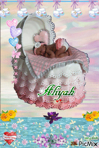 Welcome Baby Aliyah - GIF animado grátis