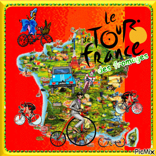 Tour de France grourmand - GIF animado grátis