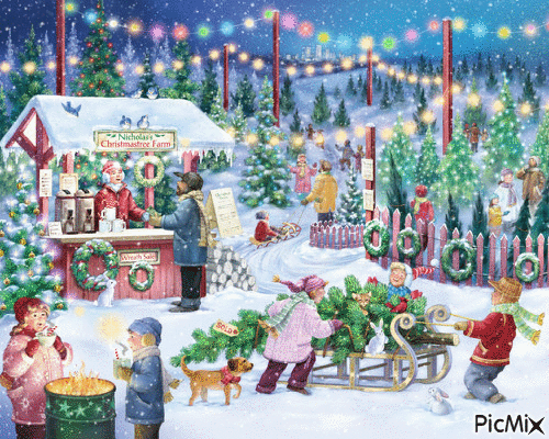 Christmas Tree Farm - Ingyenes animált GIF