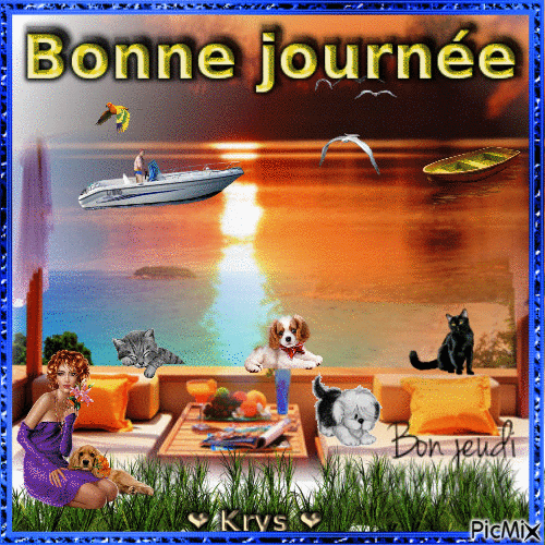 BONNE JOURNEE 24 05 - Безплатен анимиран GIF