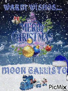 Moon Callisto Xmas Card - Ingyenes animált GIF