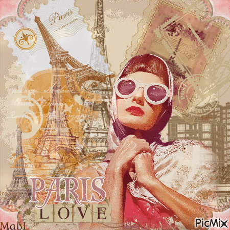 Paris Love - GIF animé gratuit