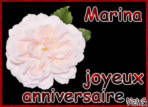 joyeux anniversaire  marina 15 juin2016 - Gratis geanimeerde GIF