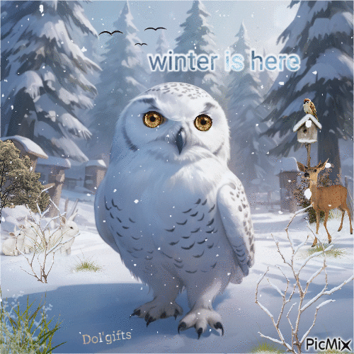 Winter is here - GIF animado grátis