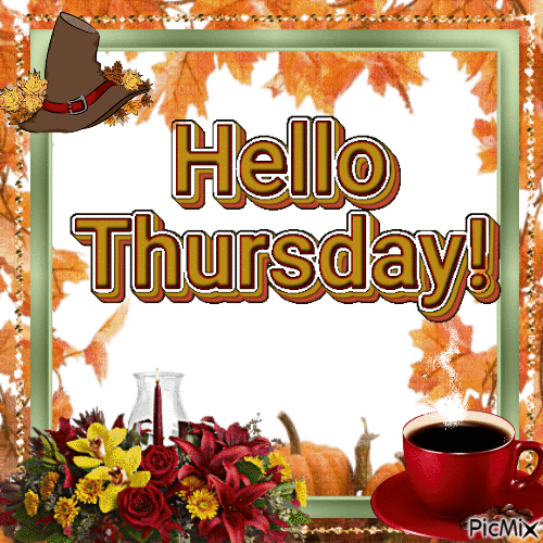 Hello Thankful Thursday - Zdarma animovaný GIF