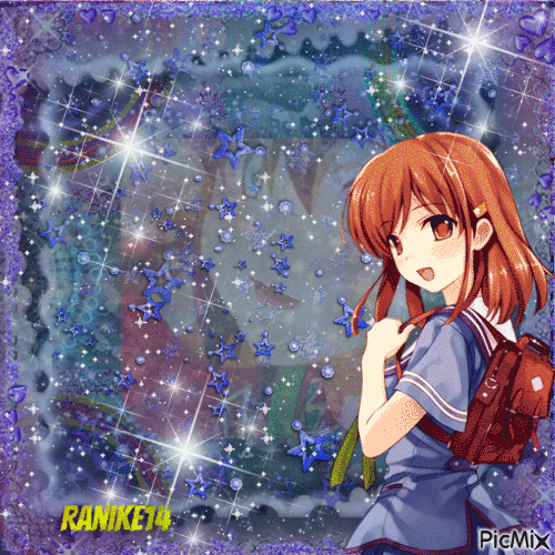 School Manga girl ❤ - Gratis geanimeerde GIF