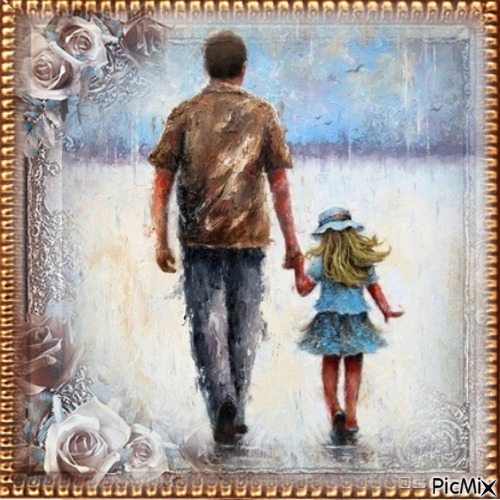 father and daughter - Free PNG
